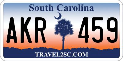 SC license plate AKR459
