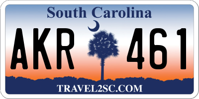 SC license plate AKR461
