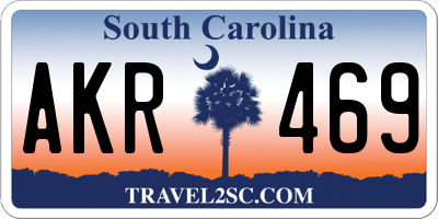 SC license plate AKR469
