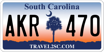 SC license plate AKR470