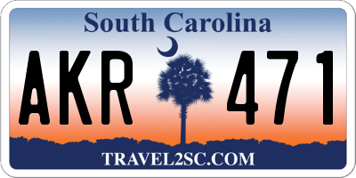 SC license plate AKR471