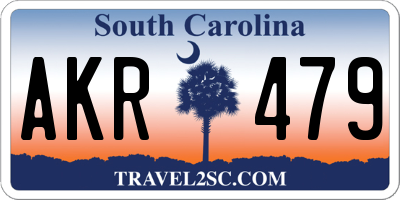 SC license plate AKR479