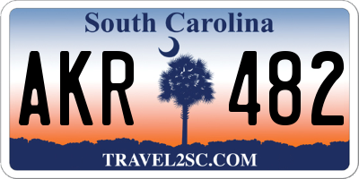 SC license plate AKR482