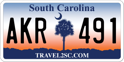 SC license plate AKR491
