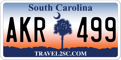 SC license plate AKR499