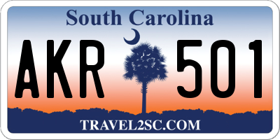 SC license plate AKR501