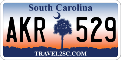 SC license plate AKR529
