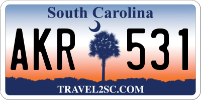 SC license plate AKR531