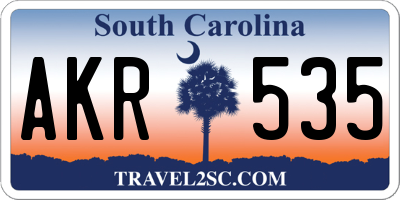 SC license plate AKR535