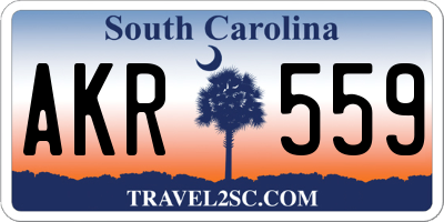 SC license plate AKR559