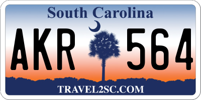 SC license plate AKR564