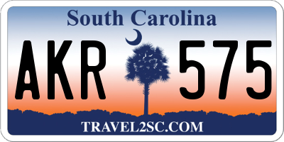 SC license plate AKR575