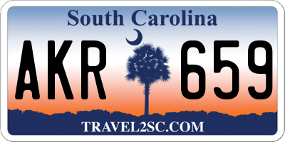SC license plate AKR659