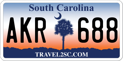 SC license plate AKR688