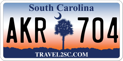 SC license plate AKR704