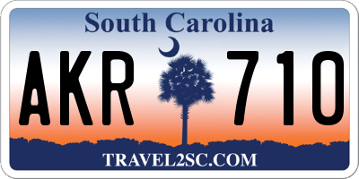 SC license plate AKR710