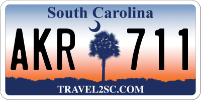 SC license plate AKR711