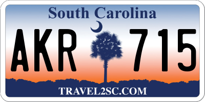 SC license plate AKR715
