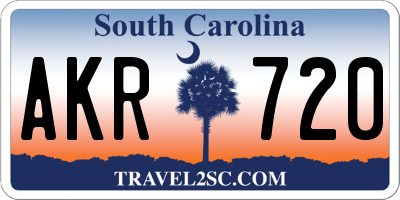 SC license plate AKR720