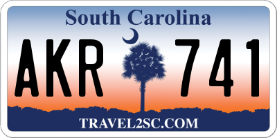SC license plate AKR741