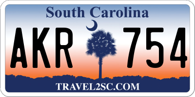 SC license plate AKR754