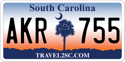 SC license plate AKR755