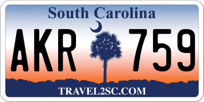 SC license plate AKR759