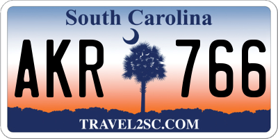 SC license plate AKR766