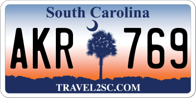 SC license plate AKR769
