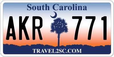 SC license plate AKR771