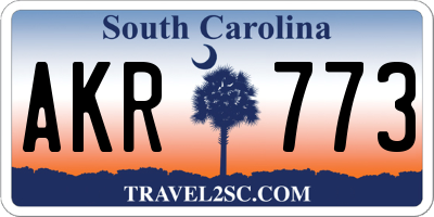 SC license plate AKR773