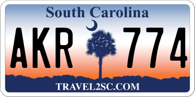 SC license plate AKR774