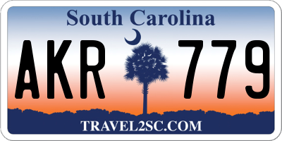 SC license plate AKR779