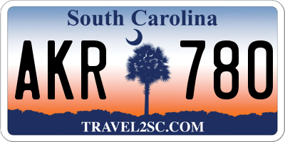 SC license plate AKR780