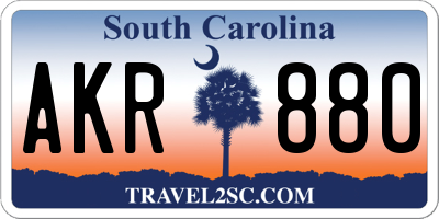 SC license plate AKR880