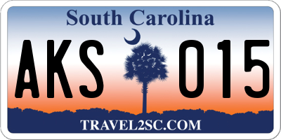 SC license plate AKS015