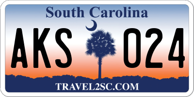 SC license plate AKS024