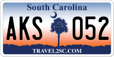 SC license plate AKS052