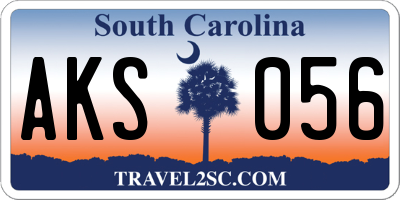 SC license plate AKS056