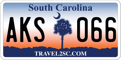 SC license plate AKS066