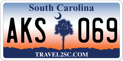 SC license plate AKS069