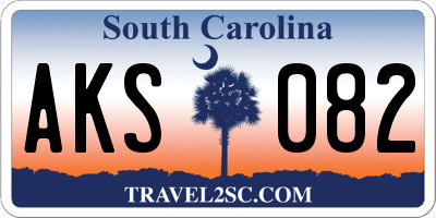 SC license plate AKS082