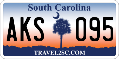 SC license plate AKS095