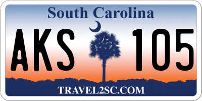 SC license plate AKS105