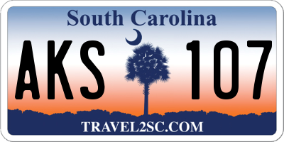 SC license plate AKS107