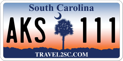 SC license plate AKS111