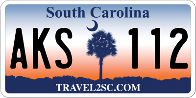 SC license plate AKS112