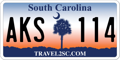 SC license plate AKS114