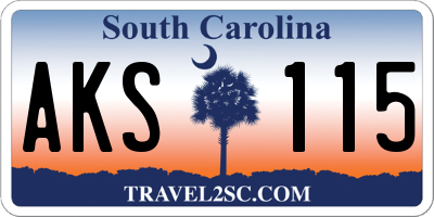 SC license plate AKS115