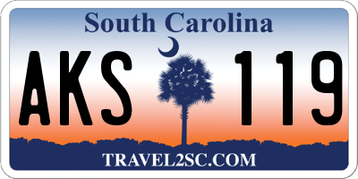 SC license plate AKS119